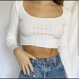 Princess Polly White Knit Top